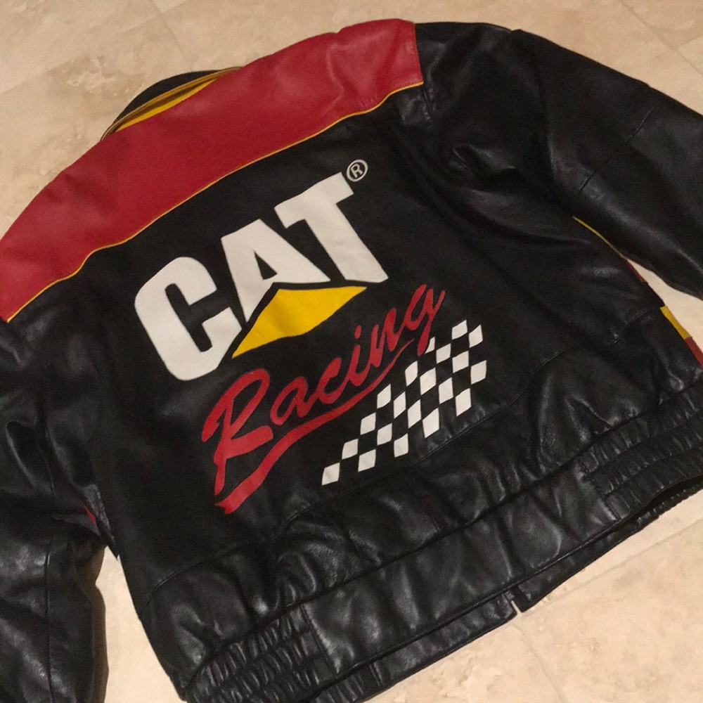CAT RACING LEATHER BOMBER